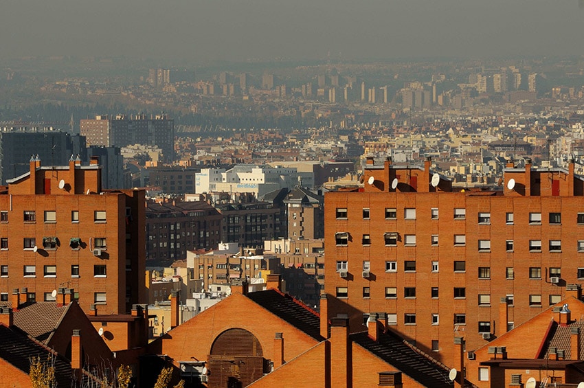 Contaminación en Madrid tras el paso de Filomena.