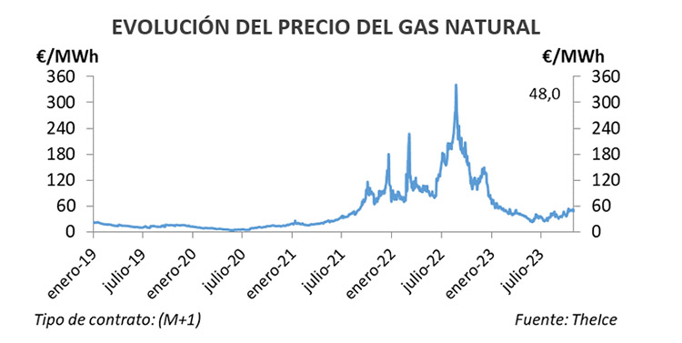 Evolución mercado gas natural.